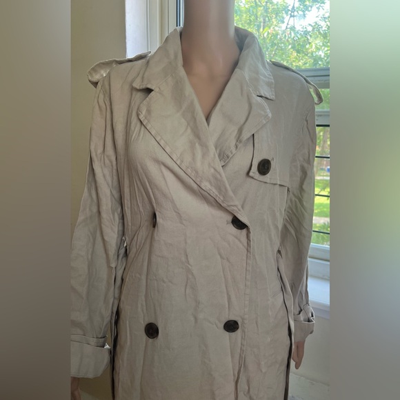 a new day Women's Beige Trench Coat - Picture 9 of 11